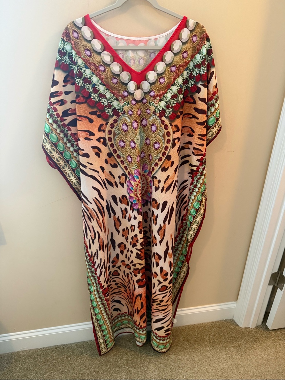 Colorful Kaftan Mumu Maxi Dress one size large